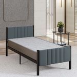 Casa si Gradina - Mobilier - Paturi si accesorii - Paturi - Pat single Hanah Home, metal, 90 x 200 x 88 cm, antracit, 837WST1157 - Infinity.ro