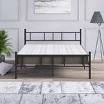 Casa si Gradina - Mobilier - Paturi si accesorii - Paturi - Pat dublu Hanah Home, metal, 160 x 200 x 88 cm, negru, 837WST1109 - Infinity.ro