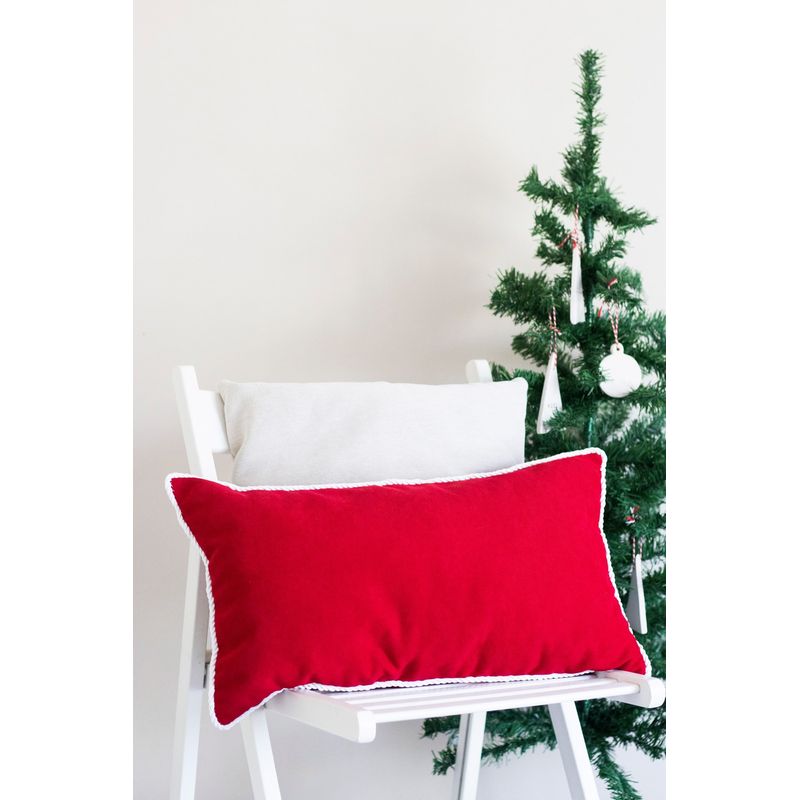 Casa si Gradina - Textile si covoare - Perne si pilote - Perne - Pernă decorativă Aberto Design, material textil, roșu, 55 x 35 x 10 cm, 151SVN1107 - Infinity.ro