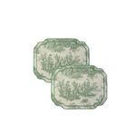 Casa si Gradina - Textile si covoare - Textile bucatarie - Servete si naproane - Set suporturi farfurie (2 bucăți) Aberto Design, 47 x 37 cm, verde și alb, 151SVN1175 - Infinity.ro