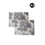 Casa si Gradina - Textile si covoare - Textile bucatarie - Servete si naproane - Set suporturi farfurie (2 bucăți) Aberto Design, 33 x 44 cm, negru și alb, 151SVN1174 - Infinity.ro