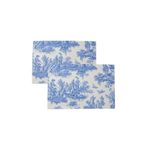 Casa si Gradina - Textile si covoare - Textile bucatarie - Servete si naproane - Set suporturi farfurie (2 bucăți) Aberto Design, 44 x 33 cm, albastru și alb, 151SVN1172 - Infinity.ro