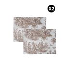 Casa si Gradina - Textile si covoare - Textile bucatarie - Servete si naproane - Set suporturi farfurie (2 bucăți) Aberto Design, 33 x 44 cm, maro și alb, 151SVN1170 - Infinity.ro