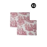 Casa si Gradina - Textile si covoare - Textile bucatarie - Servete si naproane - Set suporturi farfurie (2 bucăți) Aberto Design, 44 x 33 cm, bordo și alb, 151SVN1168 - Infinity.ro