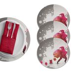 Casa si Gradina - Textile si covoare - Textile bucatarie - Servete si naproane - Suport farfurie Hermia, 20% bumbac și 80% poliester, multicolor, 568GRC1135 - Infinity.ro