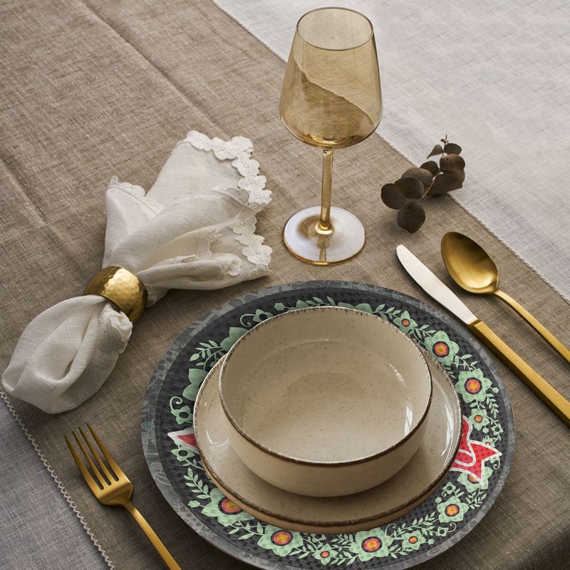 Casa si Gradina - Textile si covoare - Textile bucatarie - Servete si naproane - Suport farfurie Hermia, 20% bumbac și 80% poliester, multicolor, 568GRC1111 - Infinity.ro