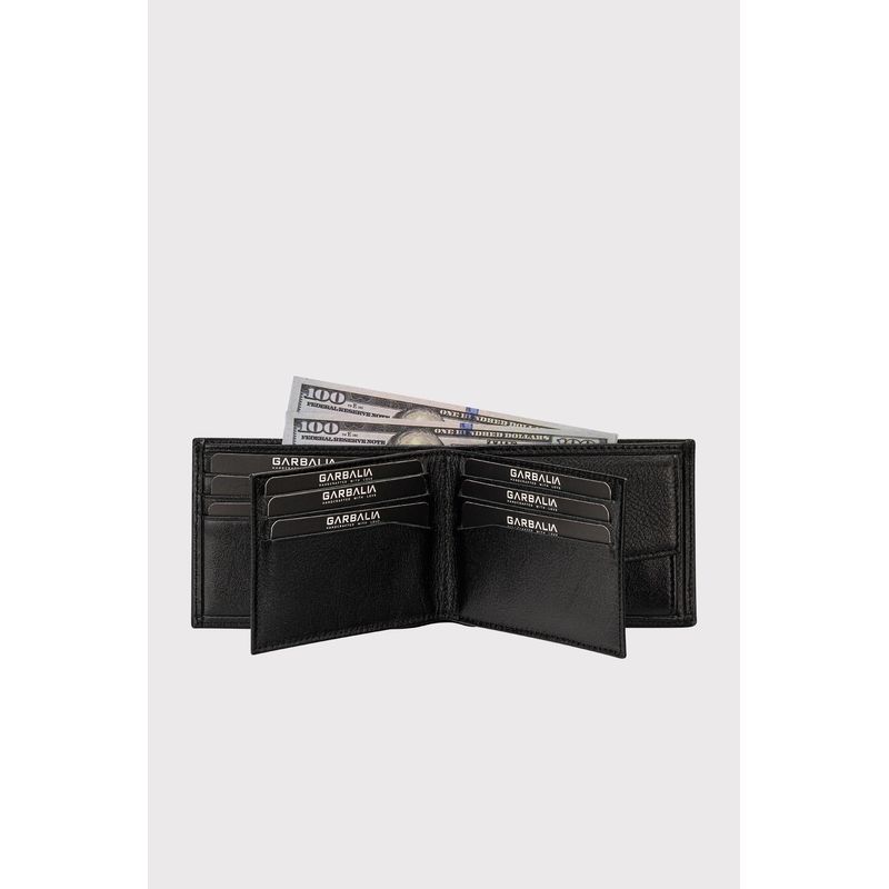 Fashion, accesorii si bijuterii - Barbati - Accesorii barbati - Portofele barbati - Portofel bărbați Lucky Bees, 100% piele naturală, 2 x 11 x 8.5 cm, negru, 456ZYM1831 - Infinity.ro