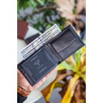 Fashion, accesorii si bijuterii - Barbati - Accesorii barbati - Portofele barbati - Portofel bărbați Lucky Bees, 100% piele naturală, 2 x 11 x 8.5 cm, negru, 456ZYM1831 - Infinity.ro