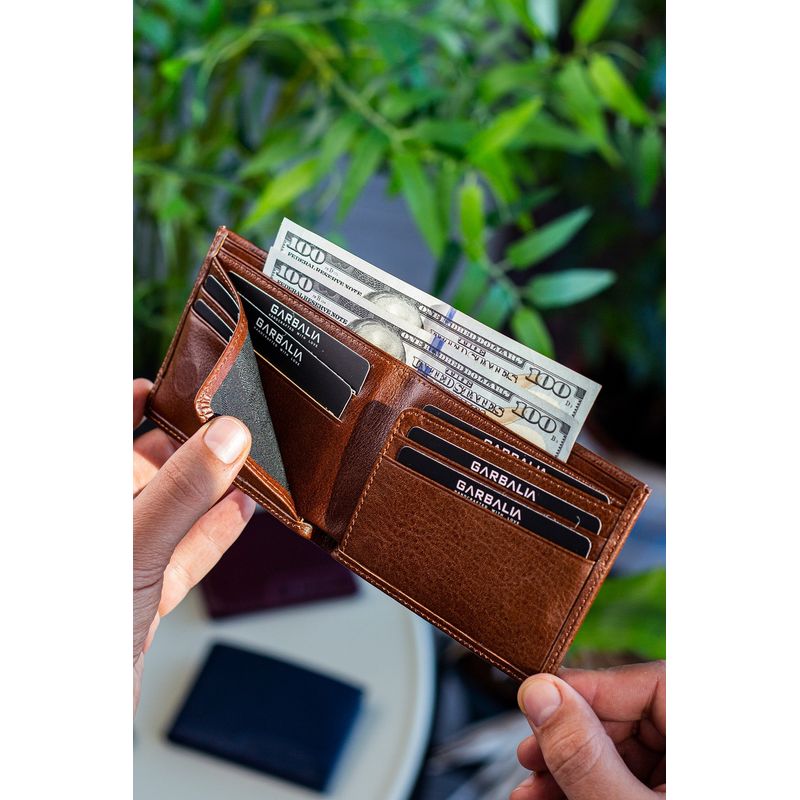 Fashion, accesorii si bijuterii - Barbati - Accesorii barbati - Portofele barbati - Portofel bărbați Lucky Bees, 100% piele naturală, 2 x 11 x 8.3 cm, tan, 456ZYM1775 - Infinity.ro