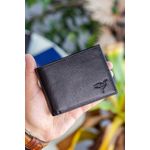 Fashion, accesorii si bijuterii - Barbati - Accesorii barbati - Portofele barbati - Portofel bărbați Lucky Bees, 100% piele naturală, 2 x 11 x 8.5 cm, negru, 456ZYM1831 - Infinity.ro