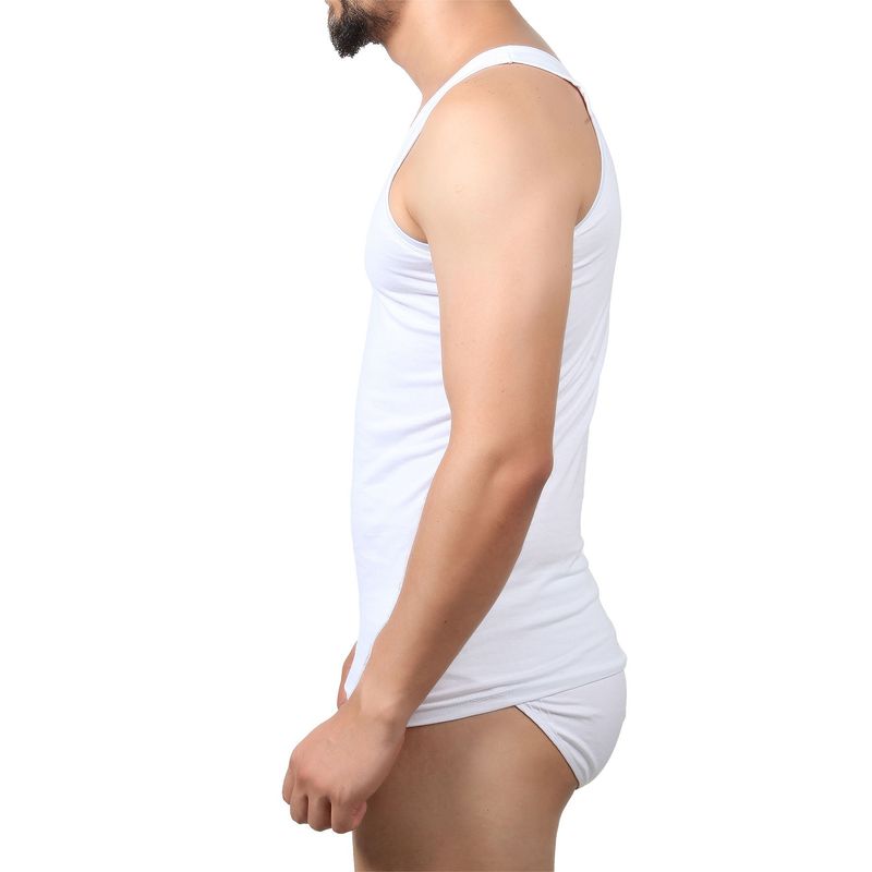 Fashion, accesorii si bijuterii - Barbati - Lenjerie si pijamale barbati - Lenjerie intima barbati - Maiou bărbați Jumeon, 100% bumbac, alb, 190MRE1146 - M - Infinity.ro