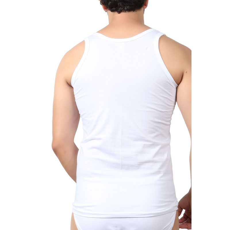 Fashion, accesorii si bijuterii - Barbati - Lenjerie si pijamale barbati - Lenjerie intima barbati - Maiou bărbați Jumeon, 100% bumbac, alb, 190MRE1146 - M - Infinity.ro