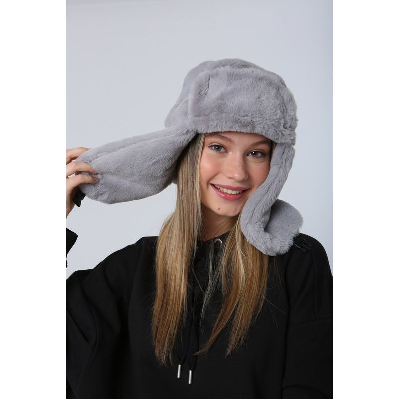 Fashion, accesorii si bijuterii - Femei - Accesorii femei - Caciuli si palarii femei - Bonetă femei Jumeon, 100% poliester, gri, 781ABG1269 - Infinity.ro