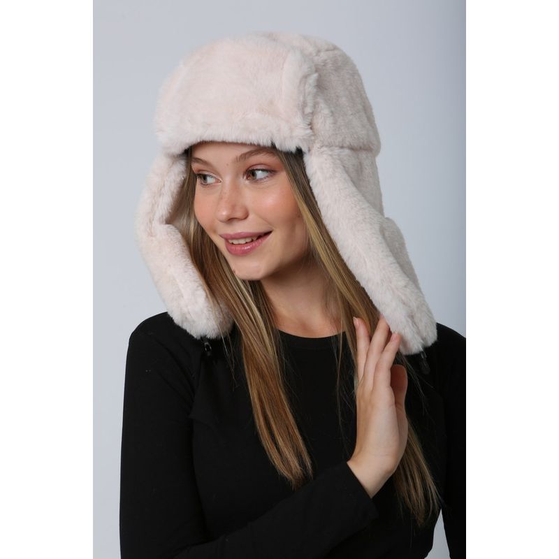 Fashion, accesorii si bijuterii - Femei - Accesorii femei - Caciuli si palarii femei - Bonetă femei Jumeon, 100% poliester, bej, 781ABG1266 - Infinity.ro