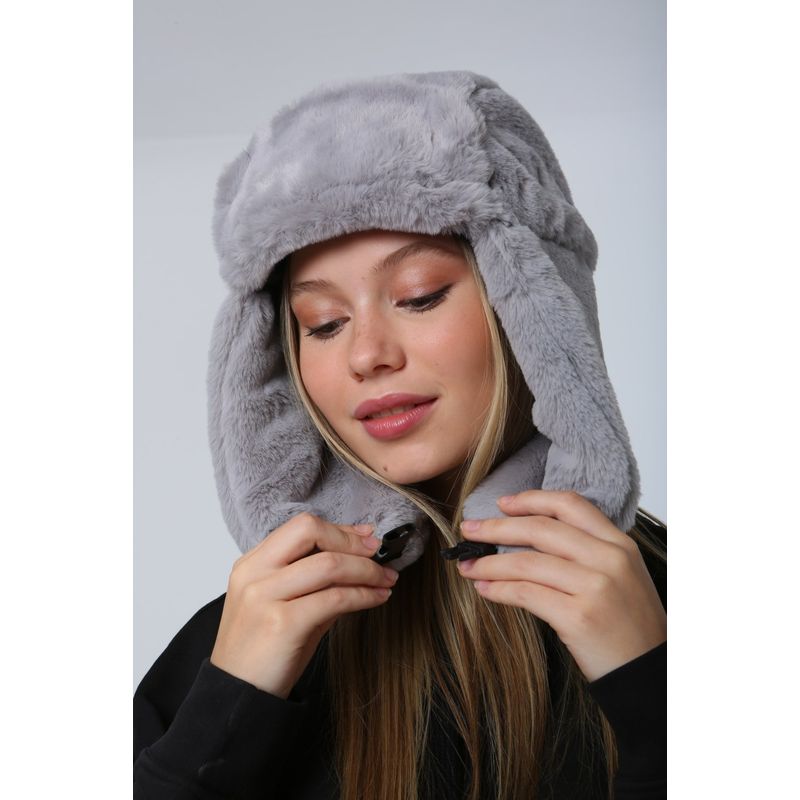 Fashion, accesorii si bijuterii - Femei - Accesorii femei - Caciuli si palarii femei - Bonetă femei Jumeon, 100% poliester, gri, 781ABG1269 - Infinity.ro