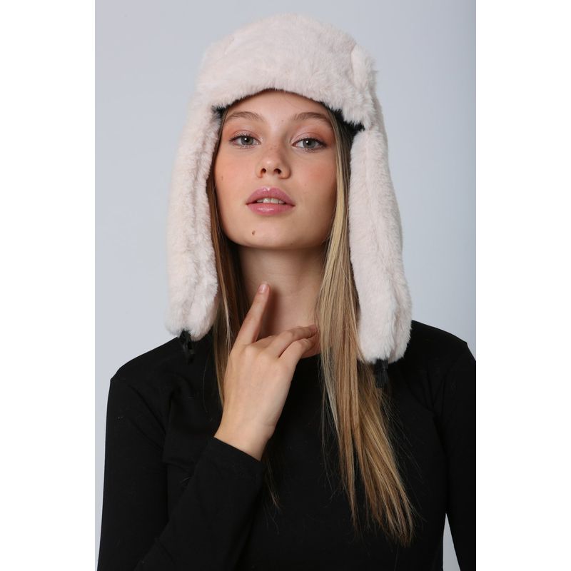 Fashion, accesorii si bijuterii - Femei - Accesorii femei - Caciuli si palarii femei - Bonetă femei Jumeon, 100% poliester, bej, 781ABG1266 - Infinity.ro