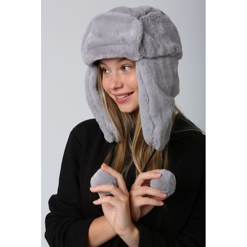 Fashion, accesorii si bijuterii - Femei - Accesorii femei - Caciuli si palarii femei - Bonetă femei Jumeon, 100% poliester, gri, 781ABG1184 - Infinity.ro