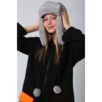 Fashion, accesorii si bijuterii - Femei - Accesorii femei - Caciuli si palarii femei - Bonetă femei Jumeon, 100% poliester, gri, 781ABG1184 - Infinity.ro