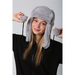 Fashion, accesorii si bijuterii - Femei - Accesorii femei - Caciuli si palarii femei - Bonetă femei Jumeon, 100% poliester, gri, 781ABG1184 - Infinity.ro