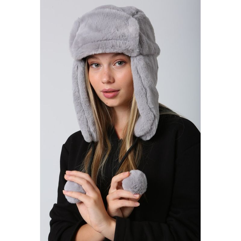 Fashion, accesorii si bijuterii - Femei - Accesorii femei - Caciuli si palarii femei - Bonetă femei Jumeon, 100% poliester, gri, 781ABG1184 - Infinity.ro