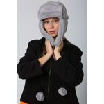 Fashion, accesorii si bijuterii - Femei - Accesorii femei - Caciuli si palarii femei - Bonetă femei Jumeon, 100% poliester, gri, 781ABG1184 - Infinity.ro