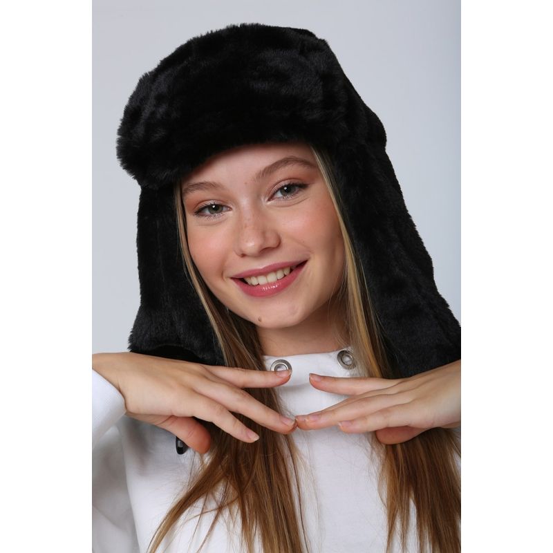 Fashion, accesorii si bijuterii - Femei - Accesorii femei - Caciuli si palarii femei - Bonetă femei Jumeon, 100% poliester, negru, 781ABG1272 - Infinity.ro