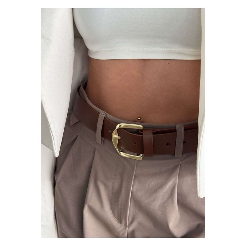 Fashion, accesorii si bijuterii - Femei - Accesorii femei - Curele femei - Curea Heliophilia, maro, 600KNS2130 - Infinity.ro