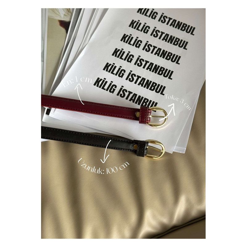 Fashion, accesorii si bijuterii - Femei - Accesorii femei - Curele femei - Curea Heliophilia, vișiniu roșu, 600KNS2104 - Infinity.ro