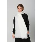 Fashion, accesorii si bijuterii - Femei - Accesorii femei - Esarfe si fulare femei - Șal Jumeon, 100% acrilic, 70 x 180 cm, ecru, 781ABG1199 - Infinity.ro