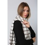Fashion, accesorii si bijuterii - Femei - Accesorii femei - Esarfe si fulare femei - Șal Jumeon, 15% poliester și 85% acrilic, 70 x 180 cm, ecru, 781ABG1240 - Infinity.ro