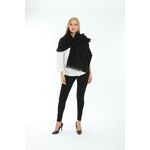 Fashion, accesorii si bijuterii - Femei - Accesorii femei - Esarfe si fulare femei - Șal Jumeon, 100% acrilic, 70 x 180 cm, negru, 781ABG1202 - Infinity.ro