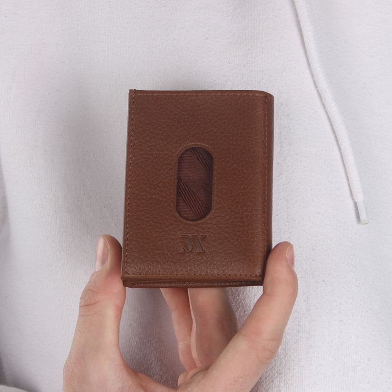 Fashion, accesorii si bijuterii - Femei - Accesorii femei - Portofele femei - Portofel Lucky Bees, 100% piele naturală, 7.5 x 9.5 x 2.5 cm, tan, 853MYV4697 - Infinity.ro