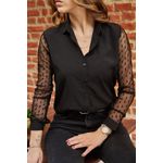 Fashion, accesorii si bijuterii - Femei - Imbracaminte femei - Camasi si bluze femei - Cămașă femei Jumeon, 100% vâscoză, negru, 215XHN1611 - S - Infinity.ro