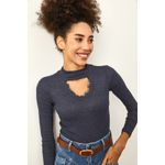 Fashion, accesorii si bijuterii - Femei - Imbracaminte femei - Camasi si bluze femei - Bluză femei Jumeon, 63% bumbac și 35% poliester, indigo albastru, 215XHN1464 - Infinity.ro