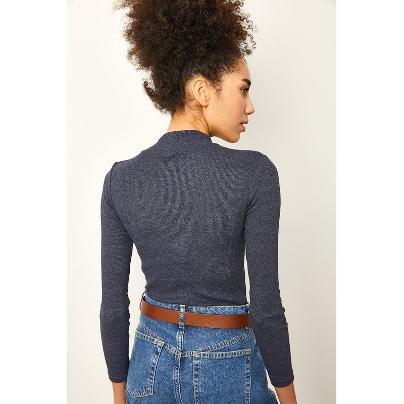 Fashion, accesorii si bijuterii - Femei - Imbracaminte femei - Camasi si bluze femei - Bluză femei Jumeon, 63% bumbac și 35% poliester, indigo albastru, 215XHN1464 - Infinity.ro