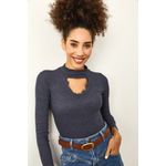 Fashion, accesorii si bijuterii - Femei - Imbracaminte femei - Camasi si bluze femei - Bluză femei Jumeon, 63% bumbac și 35% poliester, indigo albastru, 215XHN1464 - Infinity.ro