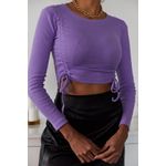 Fashion, accesorii si bijuterii - Femei - Imbracaminte femei - Camasi si bluze femei - Bluză femei Jumeon, 70% bumbac și 30% poliester, mov, 215XHN2354 - standard - Infinity.ro