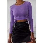Fashion, accesorii si bijuterii - Femei - Imbracaminte femei - Camasi si bluze femei - Bluză femei Jumeon, 70% bumbac și 30% poliester, mov, 215XHN2354 - standard - Infinity.ro