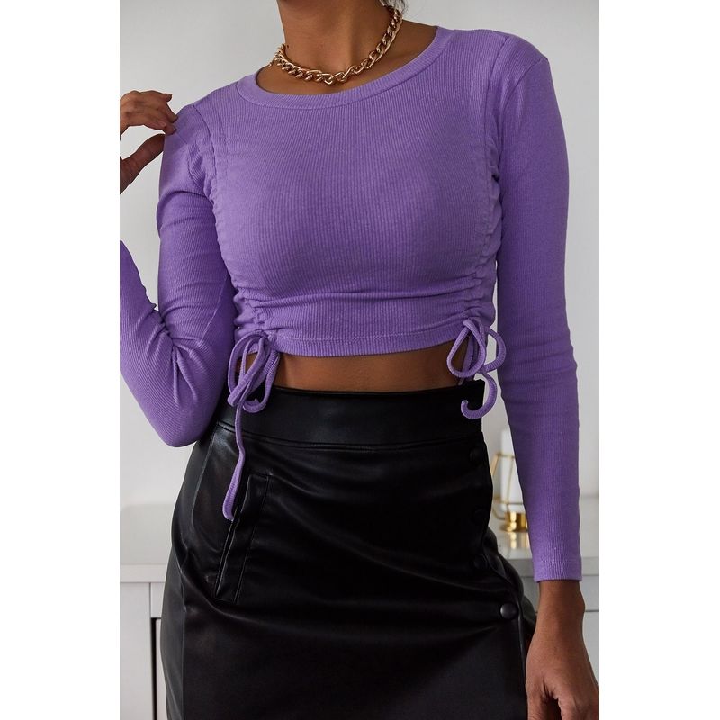 Fashion, accesorii si bijuterii - Femei - Imbracaminte femei - Camasi si bluze femei - Bluză femei Jumeon, 70% bumbac și 30% poliester, mov, 215XHN2354 - standard - Infinity.ro