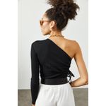 Fashion, accesorii si bijuterii - Femei - Imbracaminte femei - Camasi si bluze femei - Bluză femei Jumeon, 63% bumbac și 35% poliester, negru, 215XHN1435 - Infinity.ro