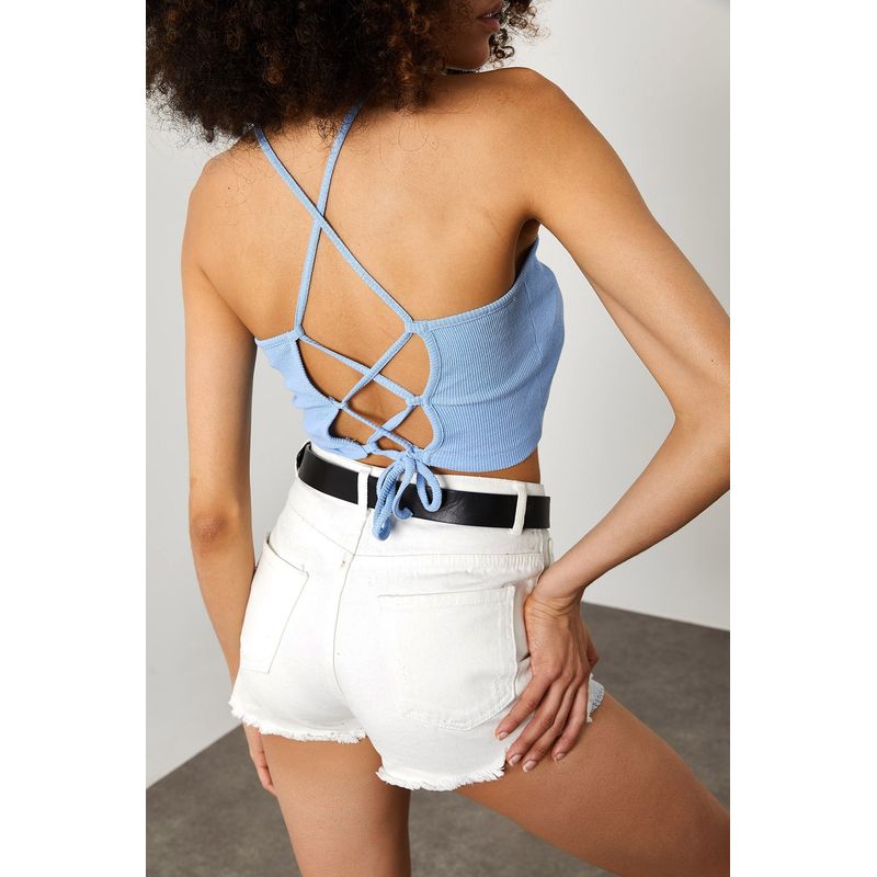 Fashion, accesorii si bijuterii - Femei - Imbracaminte femei - Camasi si bluze femei - Bluză femei Jumeon, 65% bumbac și 35% poliester, deschis albastru, 215XHN1358 - Infinity.ro