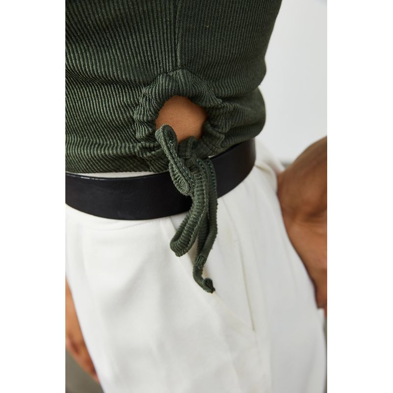 Fashion, accesorii si bijuterii - Femei - Imbracaminte femei - Camasi si bluze femei - Bluză femei Jumeon, 63% bumbac și 35% poliester, kaki, 215XHN1414 - Infinity.ro