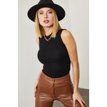 Fashion, accesorii si bijuterii - Femei - Imbracaminte femei - Camasi si bluze femei - Bluză femei Jumeon, 70% bumbac și 30% poliester, negru, 215XHN1151 - S - Infinity.ro
