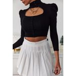Fashion, accesorii si bijuterii - Femei - Imbracaminte femei - Camasi si bluze femei - Bluză femei Jumeon, 70% bumbac și 30% poliester, negru, 215XHN1266 - Infinity.ro