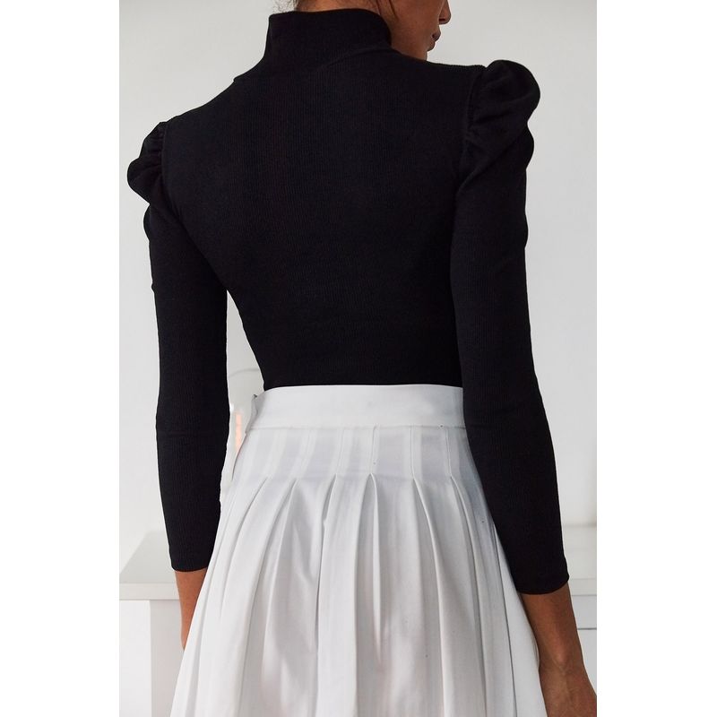 Fashion, accesorii si bijuterii - Femei - Imbracaminte femei - Camasi si bluze femei - Bluză femei Jumeon, 70% bumbac și 30% poliester, negru, 215XHN1266 - Infinity.ro