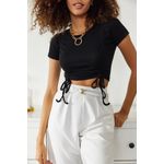 Fashion, accesorii si bijuterii - Femei - Imbracaminte femei - Camasi si bluze femei - Bluză femei Jumeon, 65% bumbac și 35% poliester, negru, 215XHN1219 - Infinity.ro