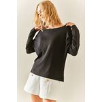 Fashion, accesorii si bijuterii - Femei - Imbracaminte femei - Camasi si bluze femei - Bluză femei Jumeon, 100% bumbac, negru, 215XHN4244 - S - Infinity.ro