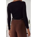 Fashion, accesorii si bijuterii - Femei - Imbracaminte femei - Camasi si bluze femei - Bluză femei Jumeon, 70% bumbac și 30% poliester, negru, 215XHN1207 - Infinity.ro