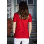 Fashion, accesorii si bijuterii - Femei - Imbracaminte femei - Camasi si bluze femei - Bluză femei Jumeon, 95% vâscoză și 5% elastan, roșu, 215XHN1108 - S - Infinity.ro