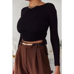 Fashion, accesorii si bijuterii - Femei - Imbracaminte femei - Camasi si bluze femei - Bluză femei Jumeon, 70% bumbac și 30% poliester, negru, 215XHN1207 - Infinity.ro